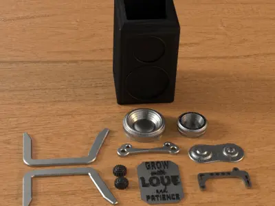 RETRO CAMERA FLOWERPOT 3D print model