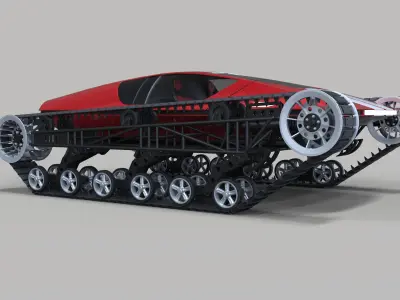 Concept tracked sport car 3D model