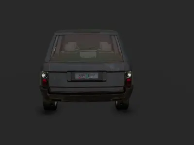 Abandoned car Low-poly 3D model