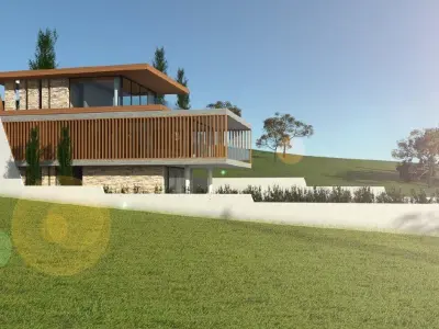 VV318 modern house on hillside 3D model