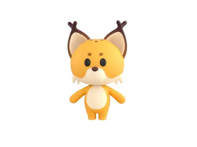 Character332 Rigged Lynx 3D model