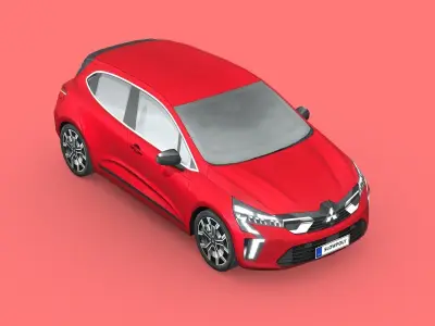 Mitsubishi Colt 2024 Low-poly 3D model