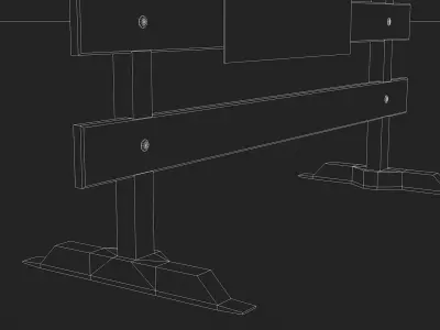 Traffic Road Close 3D Model 3D model