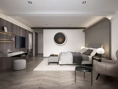bedroom interior 3D model 30