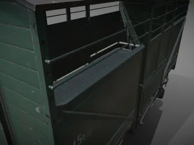 Cattle Car Low-poly 3D model