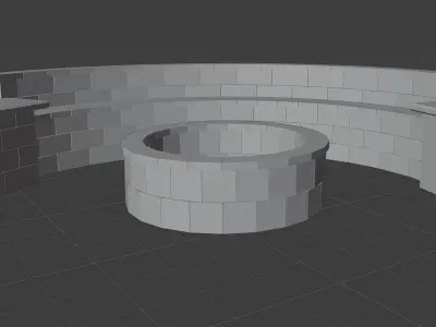 Stone Fire Pit Free low-poly 3D model