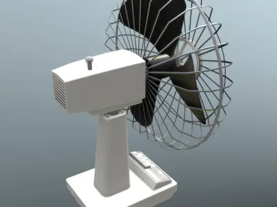 Retro Fan - Clean and Old 3D Model Collection