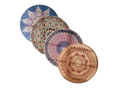 round carpet 6 3D model