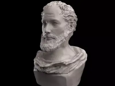 Aristotel Bust Statue 3D model