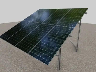 Solar Panel Steel Construction Type 1 3D model