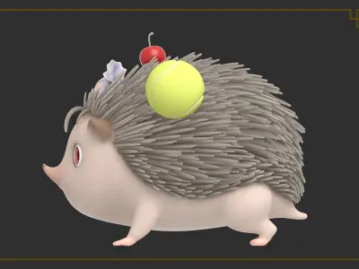 Cartoon Hedgehog 3D model