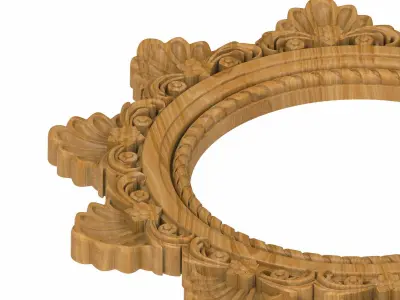 Carved picture frame STL 3D model