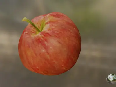 Apple with egg Free low-poly 3D model