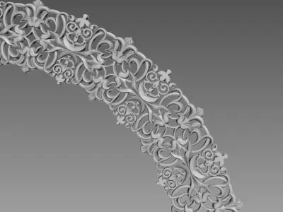 Round Rosette 3D model buy