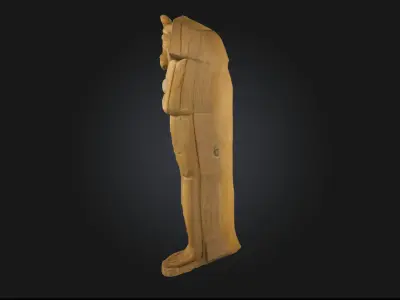 Ancient Egyptian Sarcophagus Ornate Burial Coffin Model 3D model