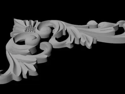 Central decor ornament for furniture 3D model 99
