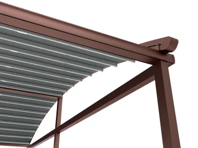 Motorized Pergola 2a bronze patina rust 3D model