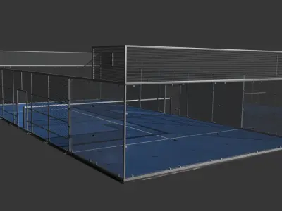Padel court deluxe Pista de padel deluxe Low-poly 3D model