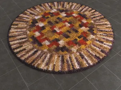 3D Rugs Collection round rug Free 3D model