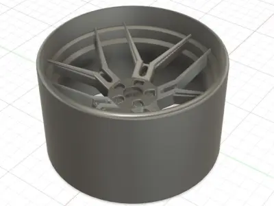 Giovanna Haleb Style Wheels with Tires and Brakes for 3D Print 3D print model