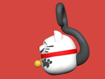 Cat pendant Free 3D print model