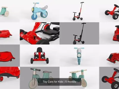 Toy Cars for Kids 3D Model Pack