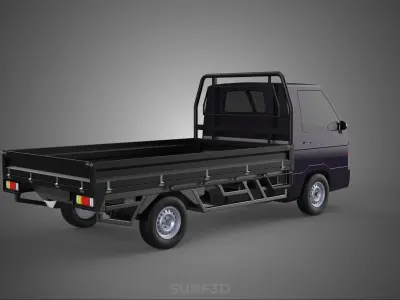 LOAD DROP SIDE BED DUMP BODY GATE DOOR PICKUP TRUCK WIDE DECK 3D model