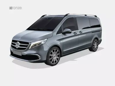 Mercedes-Benz V-Class 2019 Low-poly 3D model