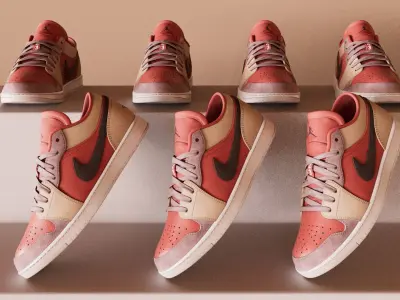 AirJordan 1 Retro Canyon Rust Low-poly 3D model