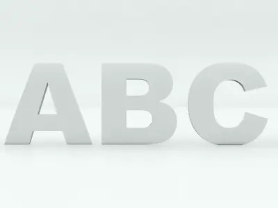 3d car badge letters for 3d printing 3D model