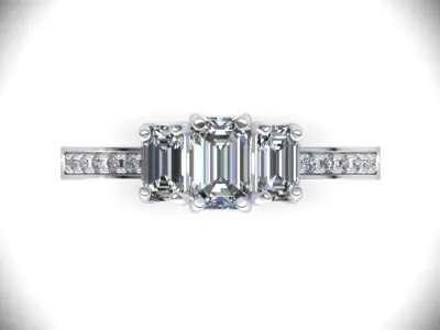 Engagement Ring  STL File Format ready For 3D Printing - CC51 3D print model