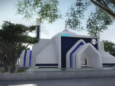 FUTURE MOSQUE Low-poly 3D model