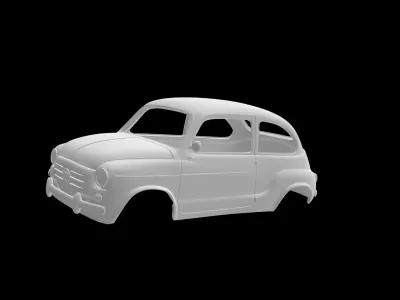 Fiat 600 hardtop 3D print model