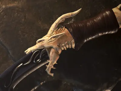 Dragon Sword  Low-poly 3D model