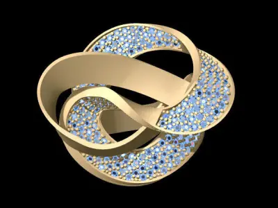 Meander Ring 3D print model