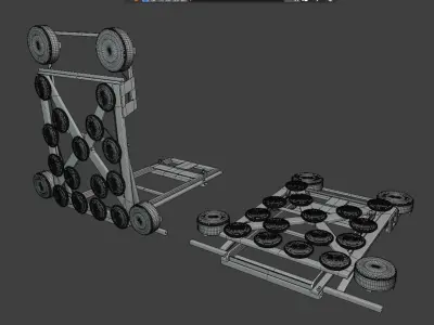 Warntafel Klappbar 3D model