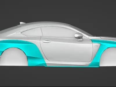 Lexus RC-F Rocket Bunny Pandem V1 Body Kit 3D model