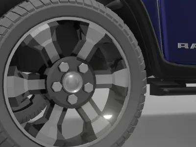 Dodge Ram 2020 Low-poly 3D model