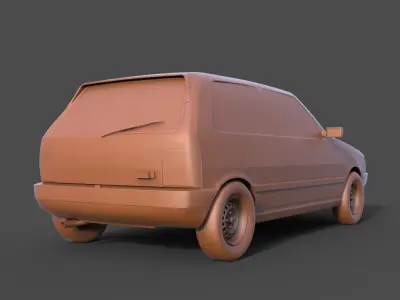 Fiat Uno 1994 3D print model