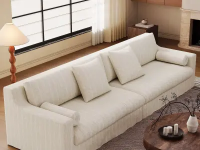 Mid Century interior scene 3D model