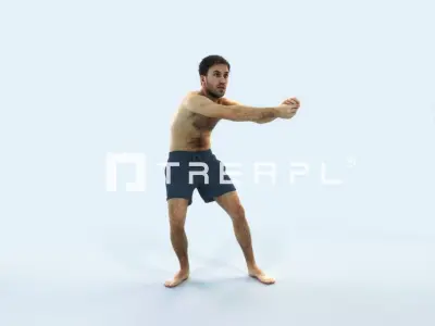 Flow 15G Beach Receiving Sports Man Low-poly 3D model