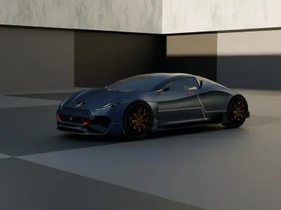 Coupe car concept 3D print model