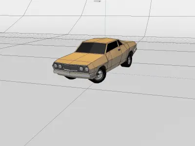 LowPoly Muscle Car - GameReady Low-poly 3D model