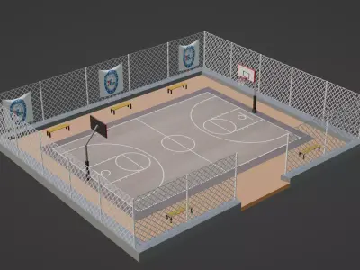 Basketball Stadium - Philadelphia 76ers Low-poly 3D model