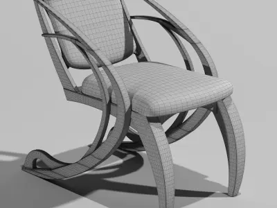 Chair art deco style 3D model