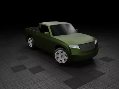 Low Poly Modern Generic Truck Low-poly 3D model