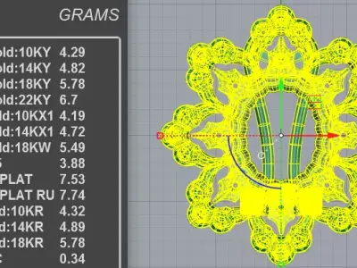 Luxury Vintage Flower Earrings 3D print model