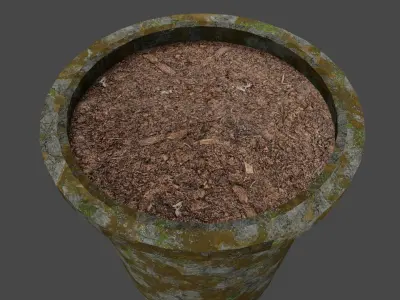 Retro FlowerPot Free 3D model