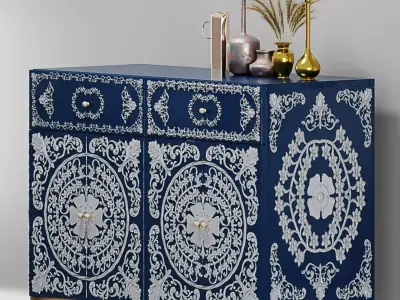 Moroccan Drawer Low-poly 3D model