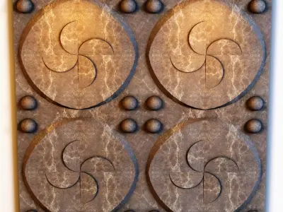 3d wall panel set 03 Low-poly 3D model